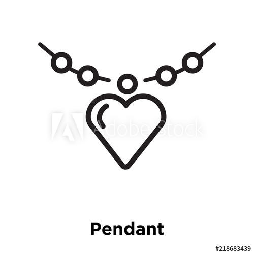 500x500 Pendant Icon Isolated On White Background Simple And Editable