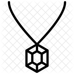 256x256 Diamond Pendant Icon Of Line Style