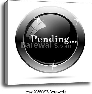 382x390 Pending Icon, Canvas Print Barewalls Posters Prints