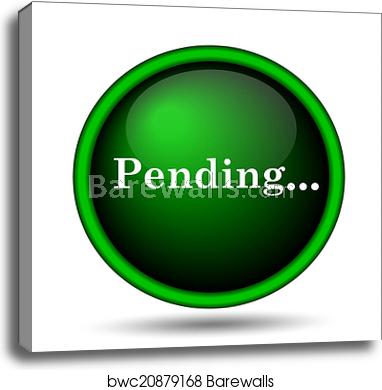 382x390 Pending Icon, Canvas Print Barewalls Posters Prints