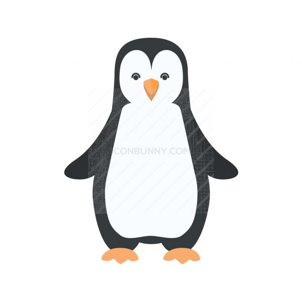 Penguin Flat Multicolor Icon 600x600 Penguin Flat Multicolor Icon