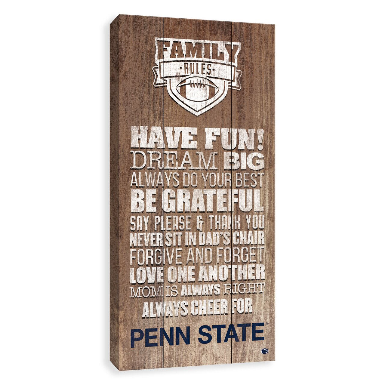 1280x1280 Penn State Nittany Lions Family Rules Icon Wood