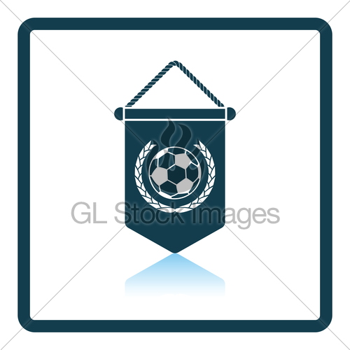 500x500 Football Pennant Icon Gl Stock Images