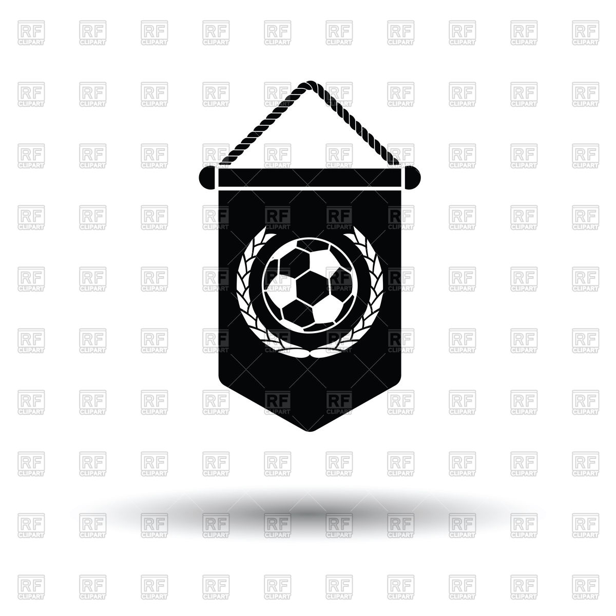 1200x1200 Football Pennant Icon Vector Image Of Sport And Leisure Angelp