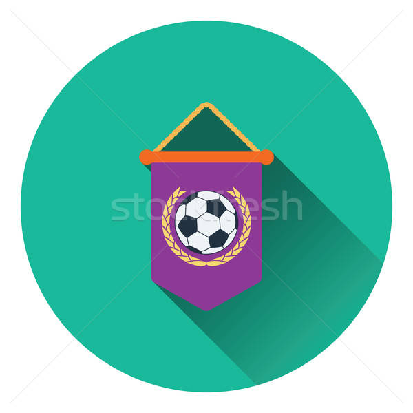 600x600 Football Pennant Icon Vector Illustration Pavel Konovalov