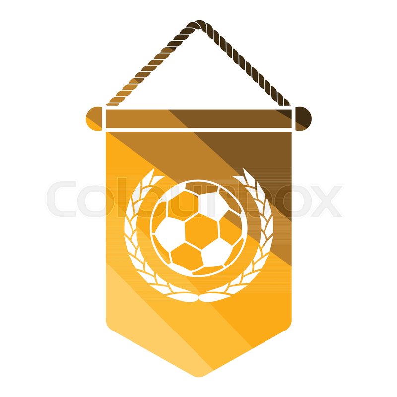 800x800 Football Pennant Icon Flat Color Stock Vector Colourbox