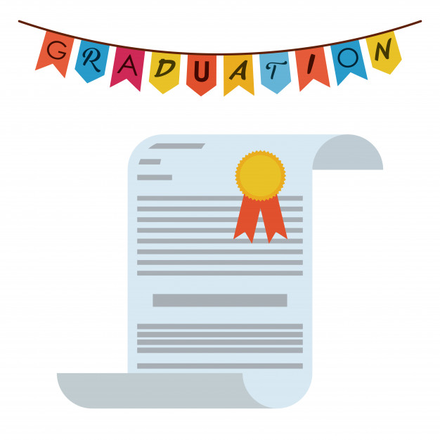 626x626 Graduation Diploma And Pennant Icon Vector Premium Download