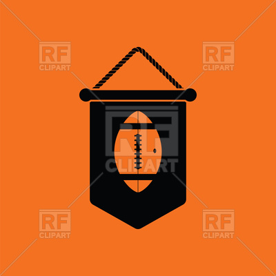 400x400 American Football Pennant Icon Vector Image Of Sport And Leisure