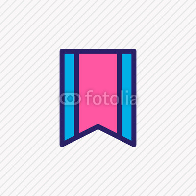 400x400 Vector Illustration Of Bookmark Icon Colored Line Beautiful App