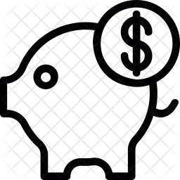 256x256 Penny Bank Icon Of Line Style