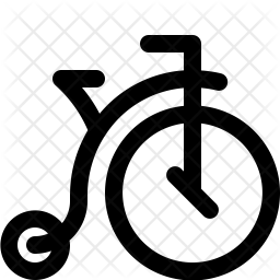 256x256 Penny Farthing Icon Of Glyph Style