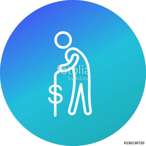 500x500 Pension Vector Icon Stock Image And Royalty Free Vector