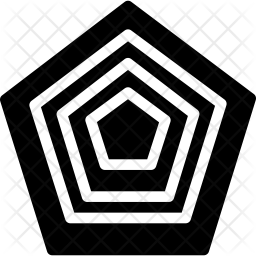 256x256 Pentagon Icon Of Glyph Style
