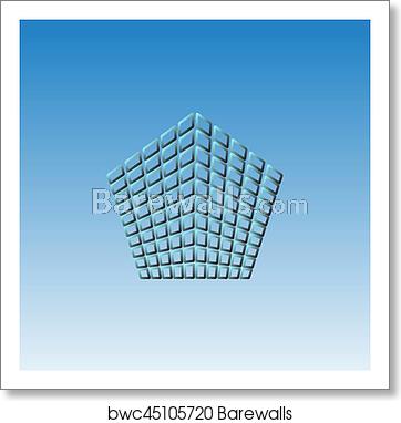 362x382 Vector Pentagon Icon, Art Print Barewalls Posters Prints