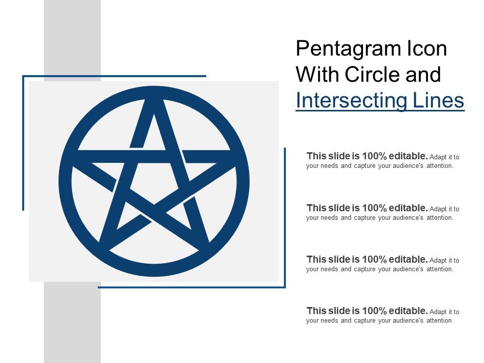 960x720 Pentagram Icon With Circle And Intersecting Lines Graphics