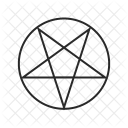 256x256 Pentagram Icon Of Line Style