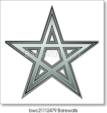 362x382 Pentagram Icon, Art Print Barewalls Posters Prints