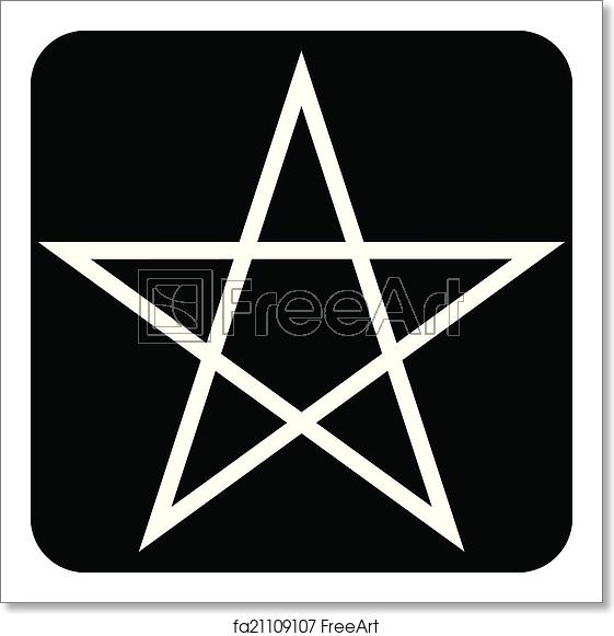 561x581 Free Art Print Of Pentagram Icon Pentagram Icon On White
