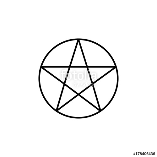 500x500 Pentagram Icon Stock Image And Royalty Free Vector