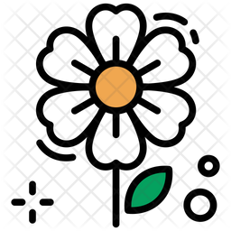 256x256 Peony Flower Icon Of Colored Outline Style