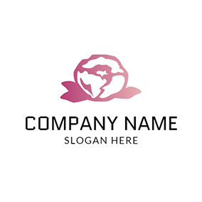 284x284 Red And White Peony Icon Logo Design Flower Logo Logos Design