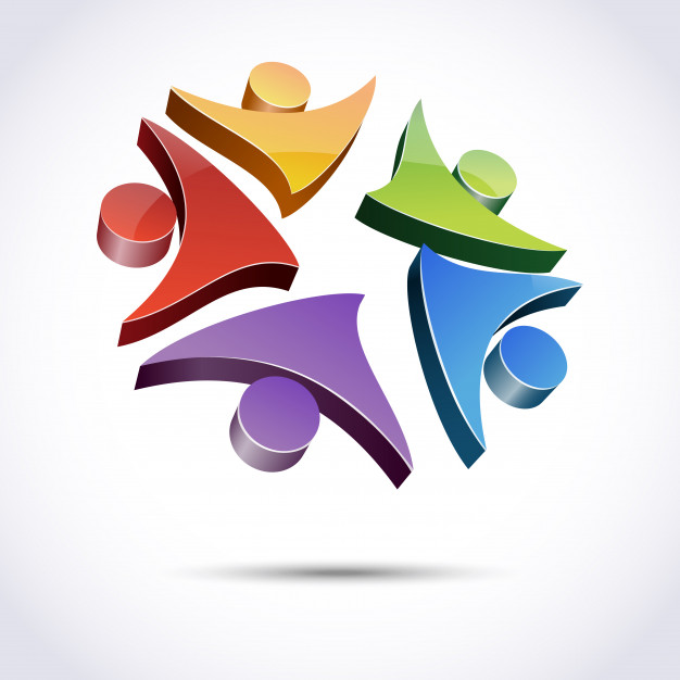 626x626 Icon Of People With Five Colors Vector Premium Download