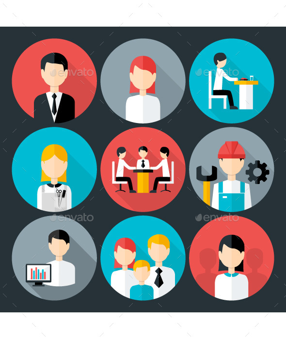 590x700 Flat Icon People