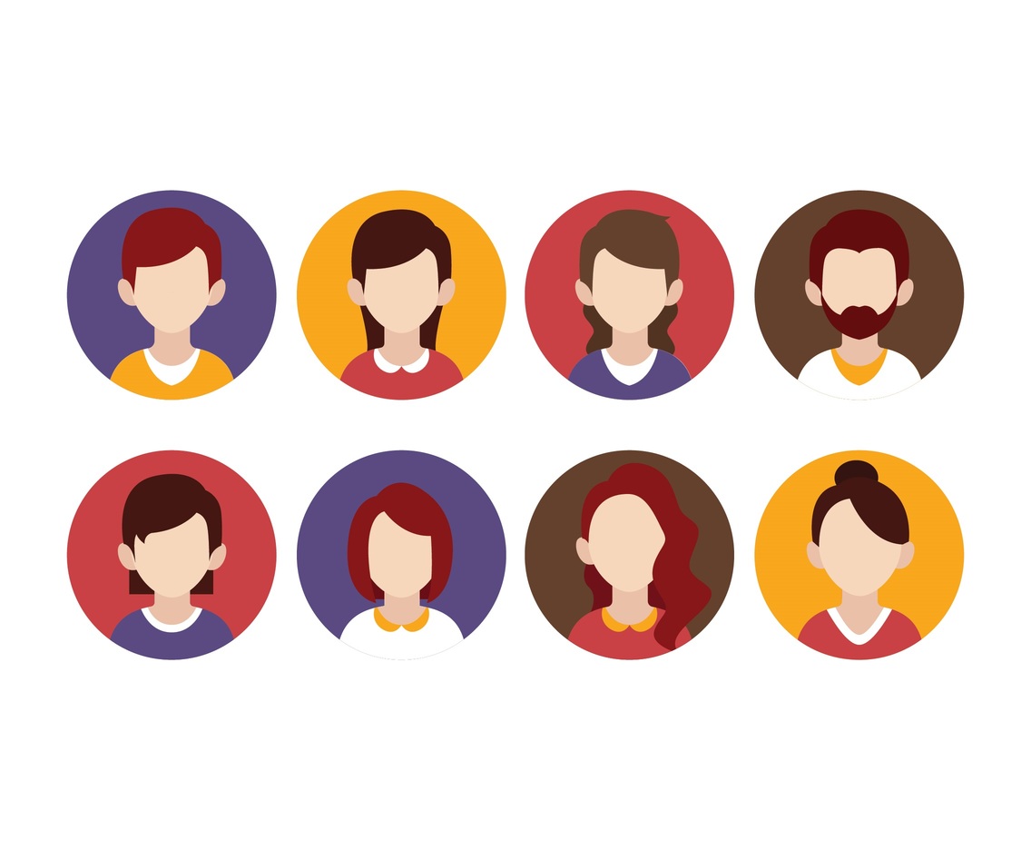 1136x936 Free People Hairstyle Flat Icon Set Vector Art Graphics