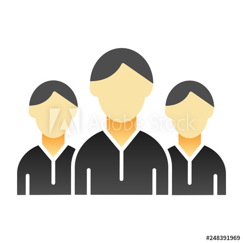 500x500 Group Of People Flat Icon Team Color Icons In Trendy Flat Style