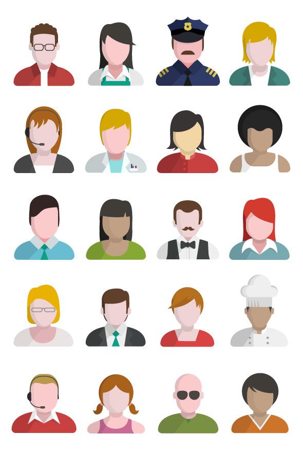 590x884 People And User Flat Icons Set Is Icon Design, Ui Design, Design