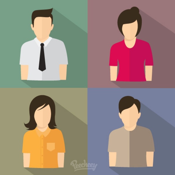 600x600 People Flat Icons Free Vector In Adobe Illustrator