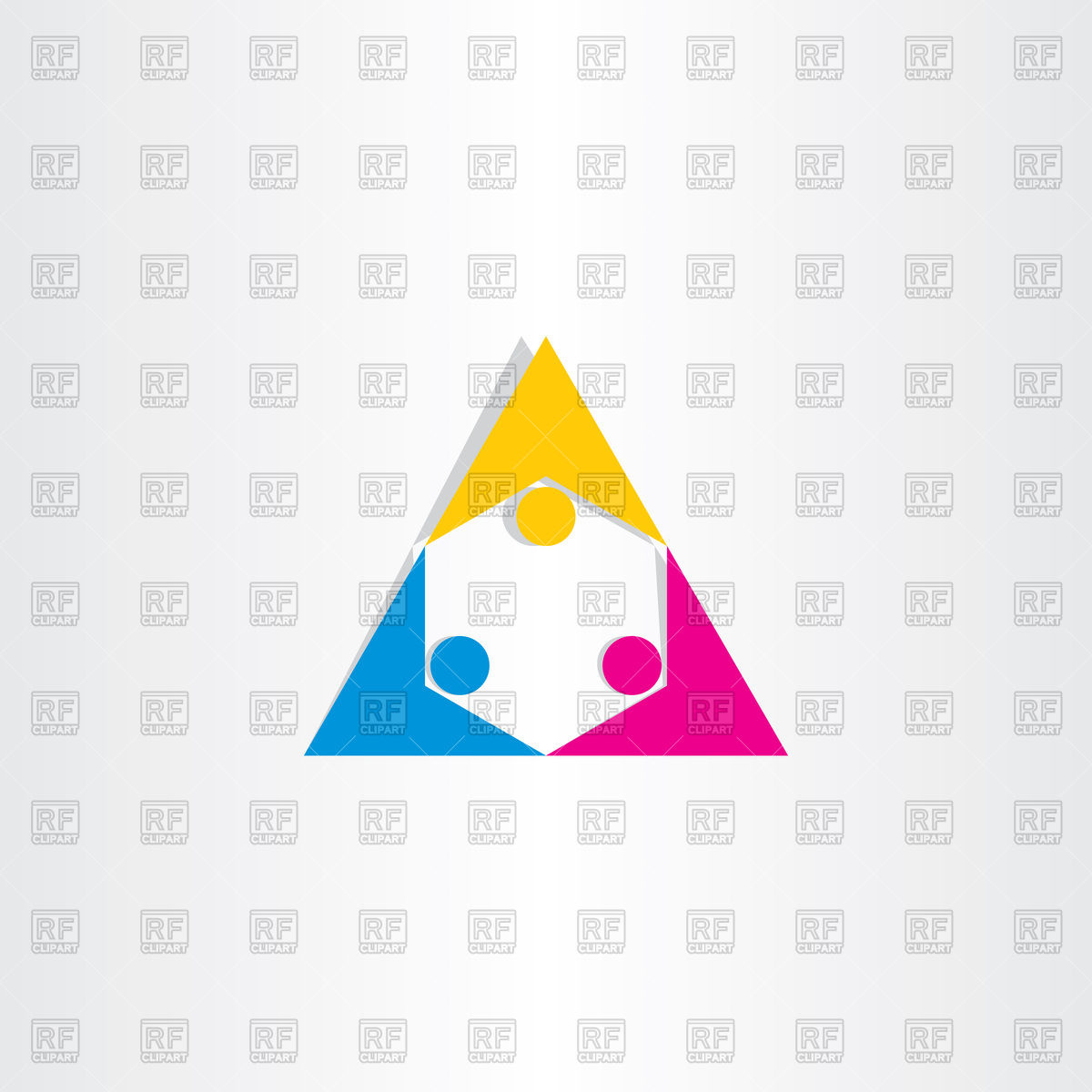 1200x1200 People Holding Hands Triangle Icon Vector Image Of Icons