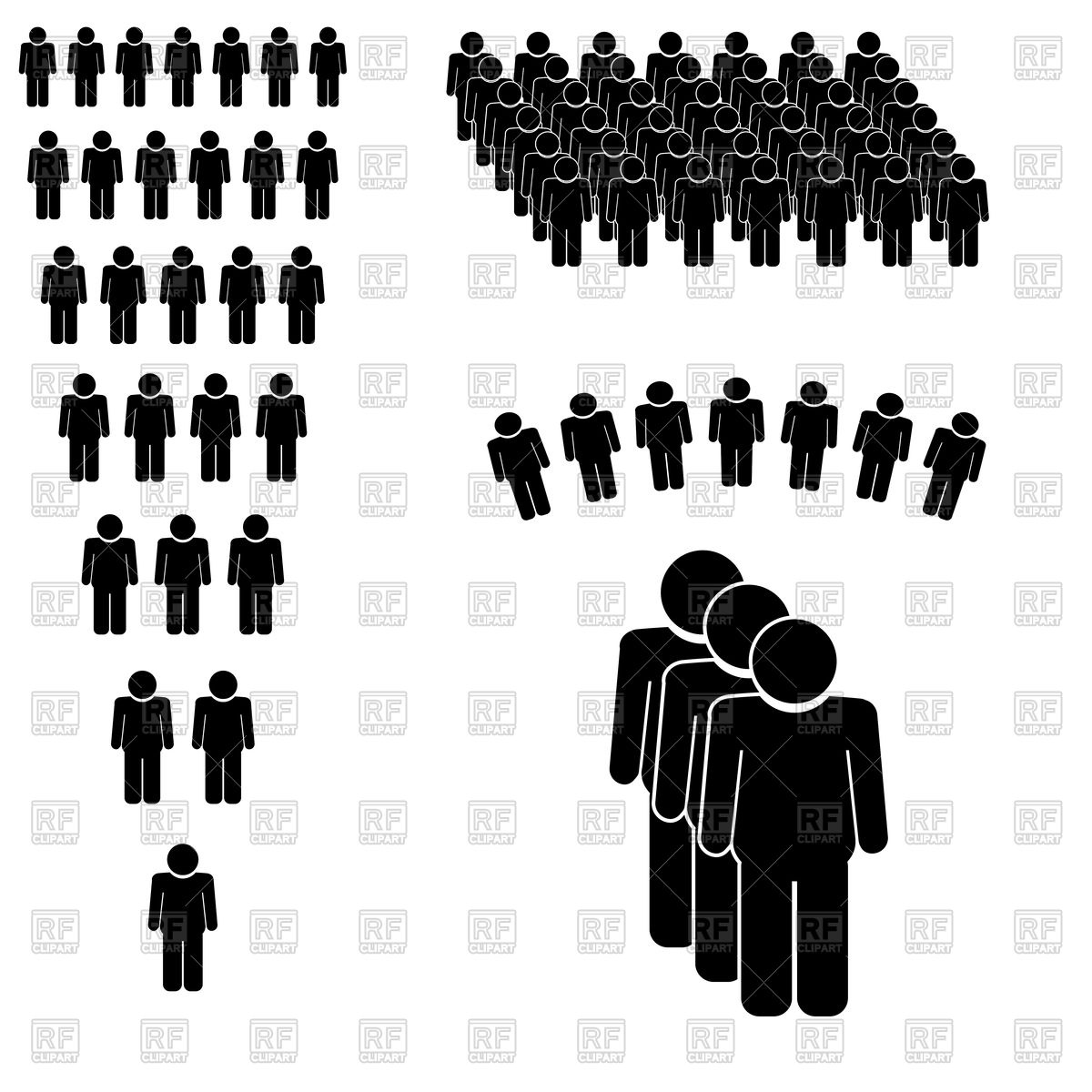 1200x1200 People Icon Set Vector Image Of People