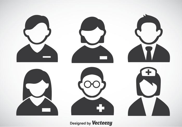 700x490 Hospital People Icons Vector