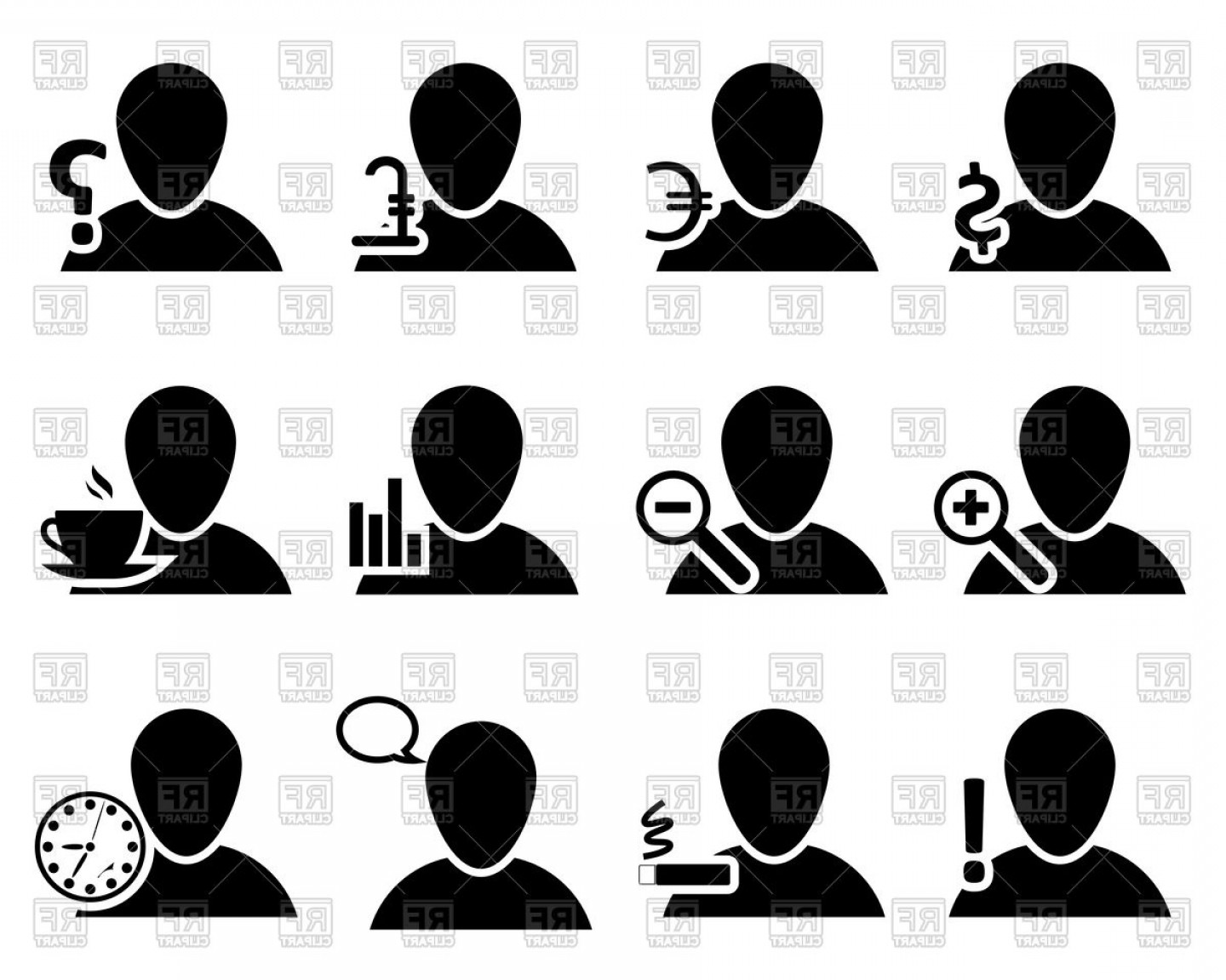 1440x1152 Office People Icon Set Vector Clipart Catchsplace