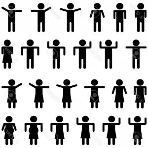 300x300 Set People Icon Action Pictogram Black Handandbeak
