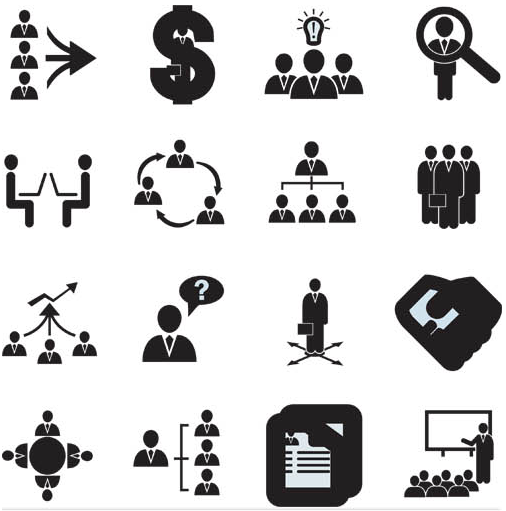 506x511 Black Business People Icons Vector Free Download