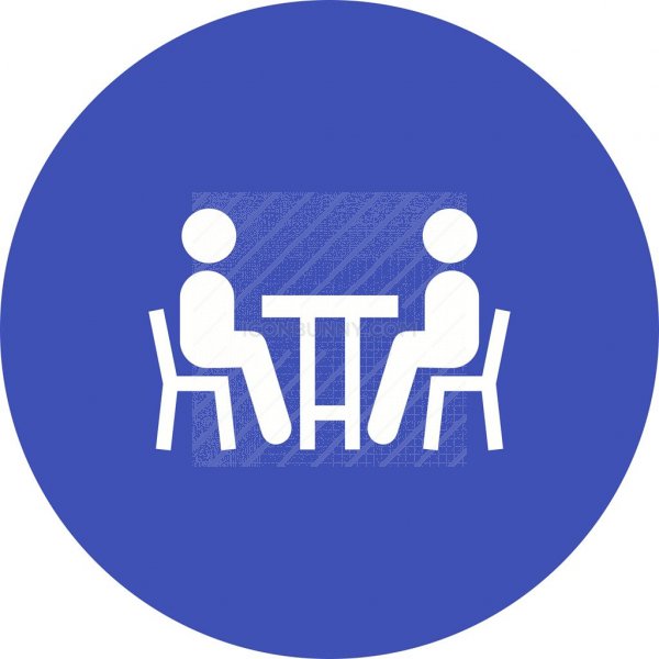 600x600 Meeting Flat Round Icon