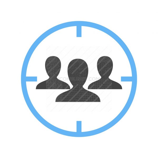 600x600 Target Audience Blue Black Icon