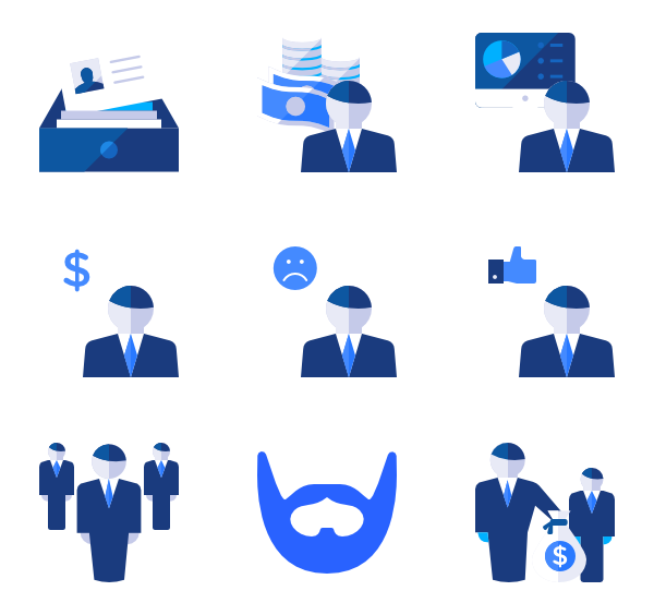 600x564 Blue People Color Icon Packs