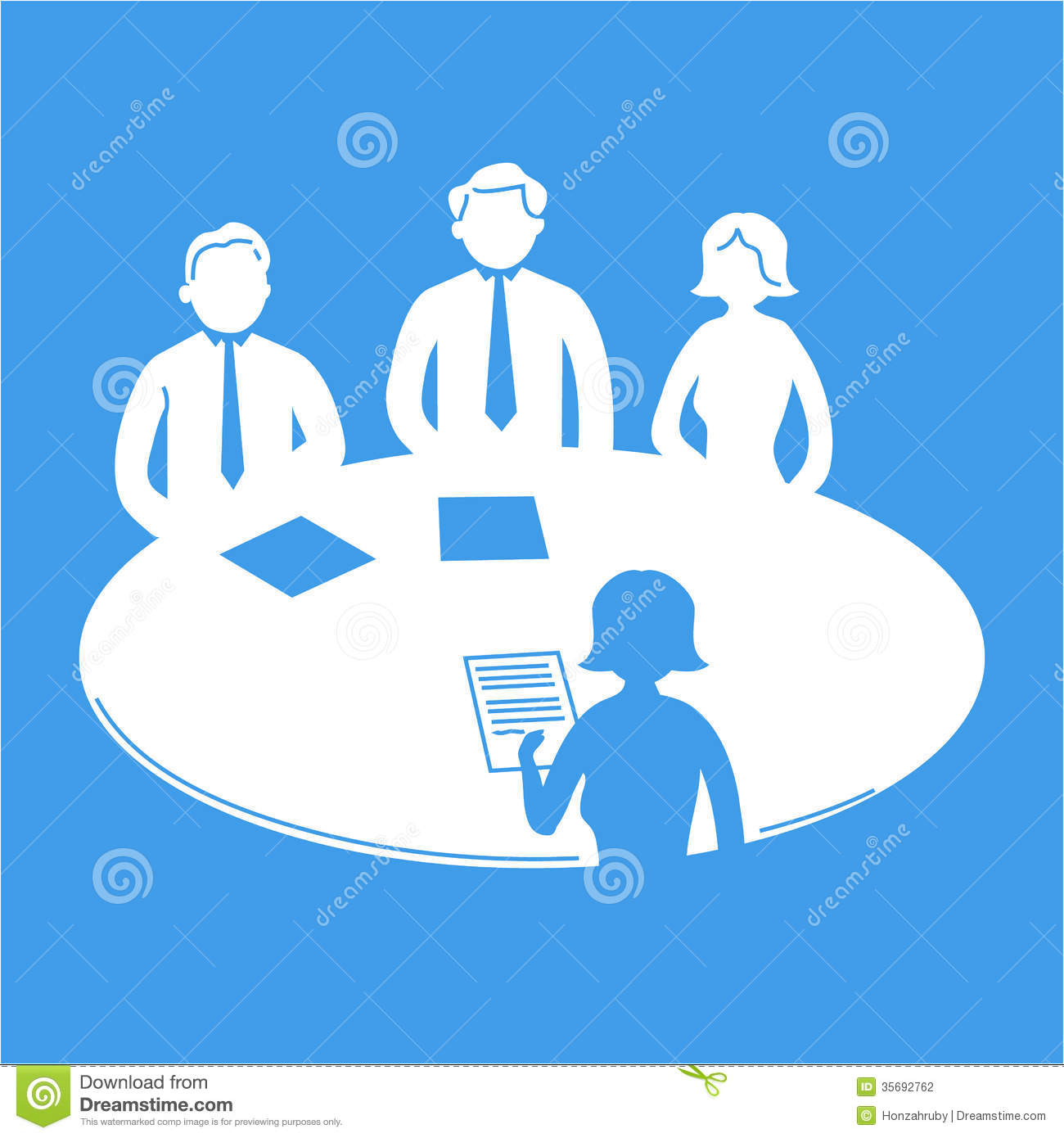 1300x1390 Vector Business Meeting Icon With Pictograms Of People Around