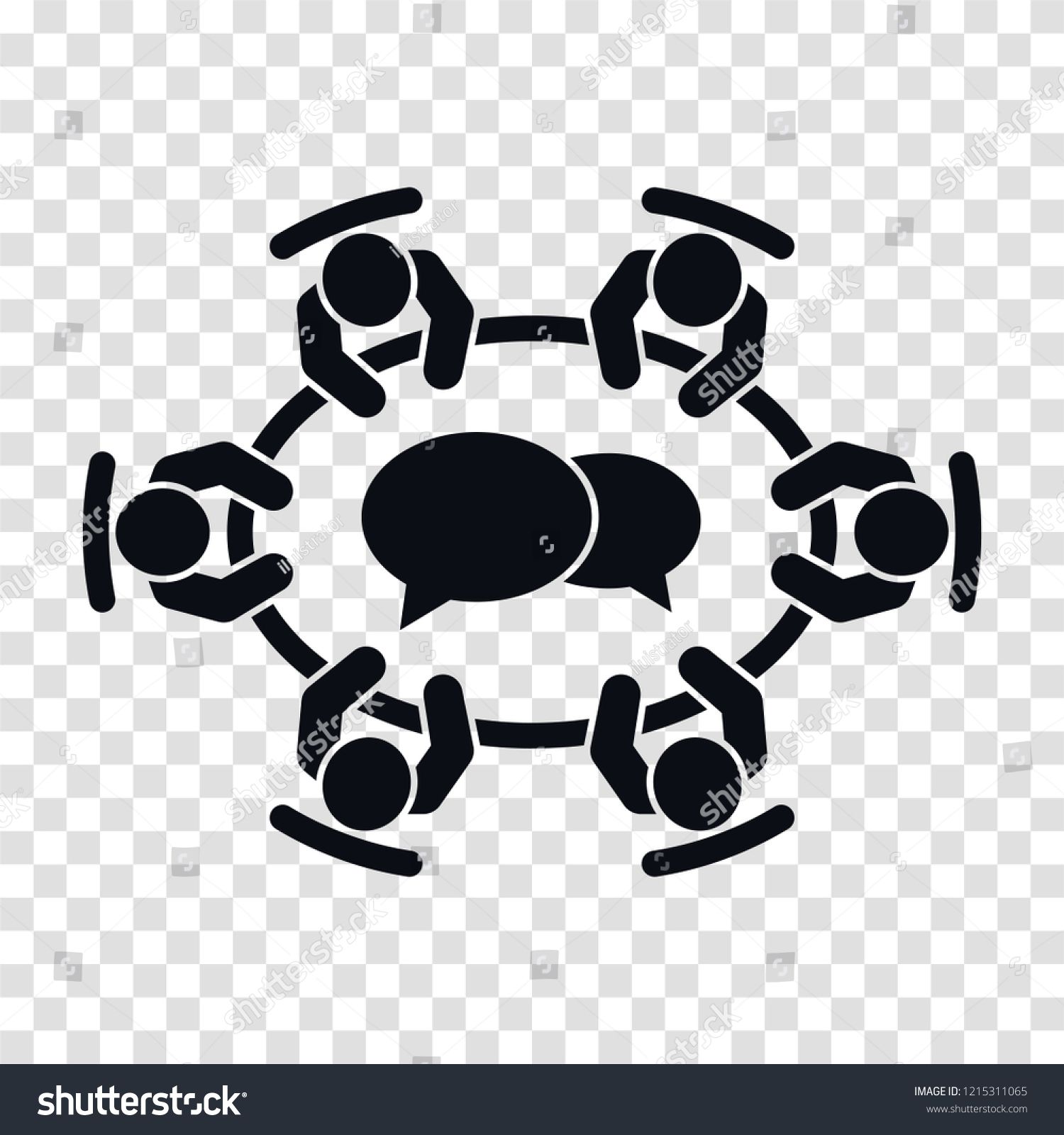 1500x1600 Business Meeting Icon Group Of Six People Sitting Around A Table
