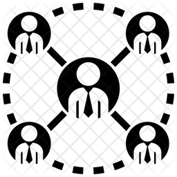 256x256 People Network Icon Of Glyph Style