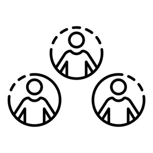 300x300 Social People Network Icon Outline Social People Network Icon