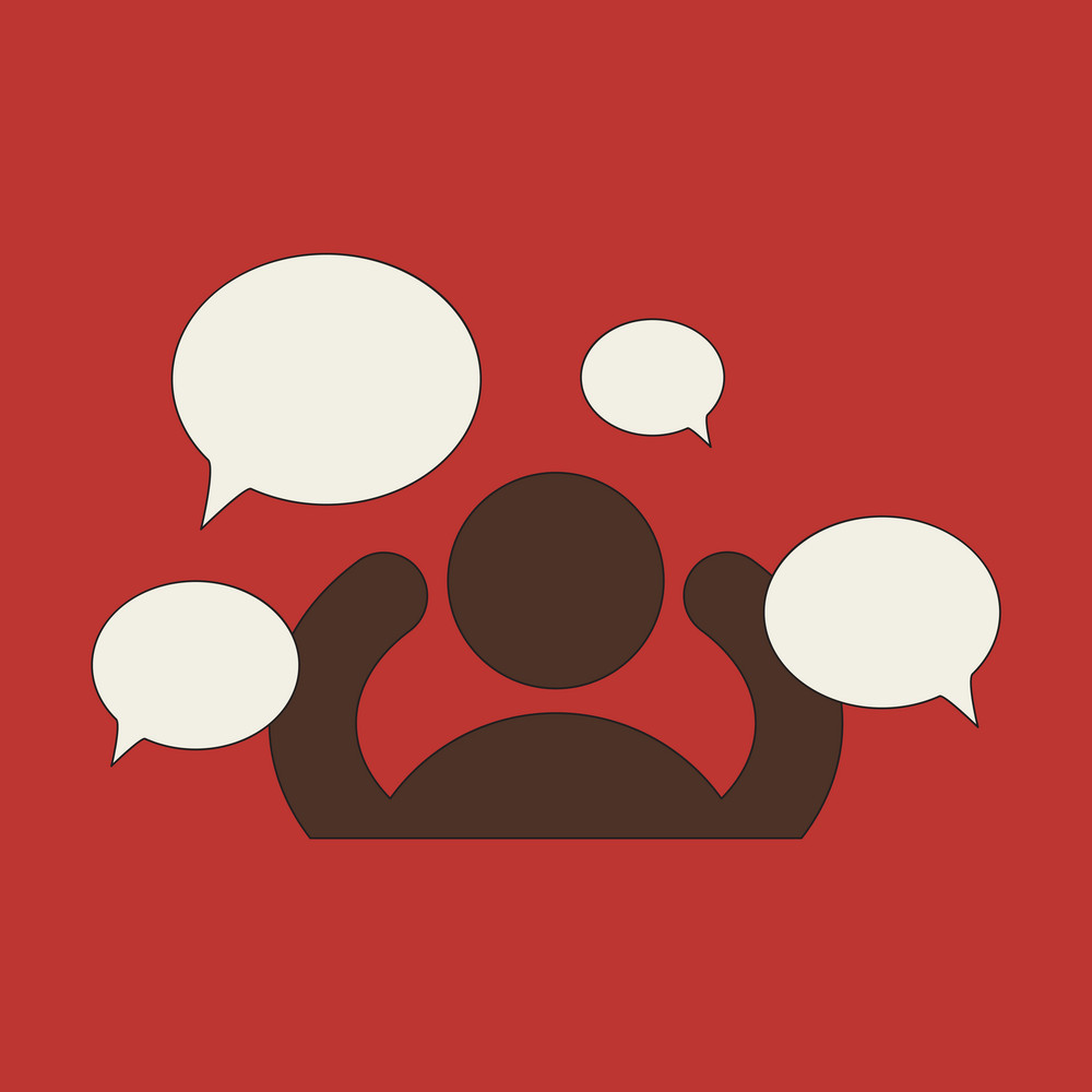 1000x1000 Flat Social Network Icon People Network Icon Vector