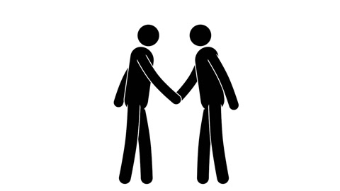 480x270 Pictograms People Handshake Of Two Men Video
