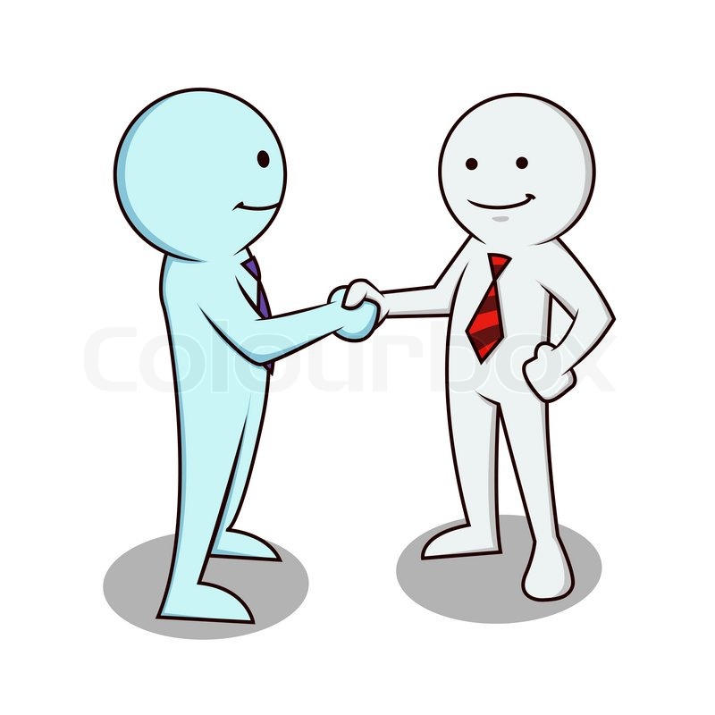 800x800 Two Business People Shaking Hands Stock Vector Colourbox