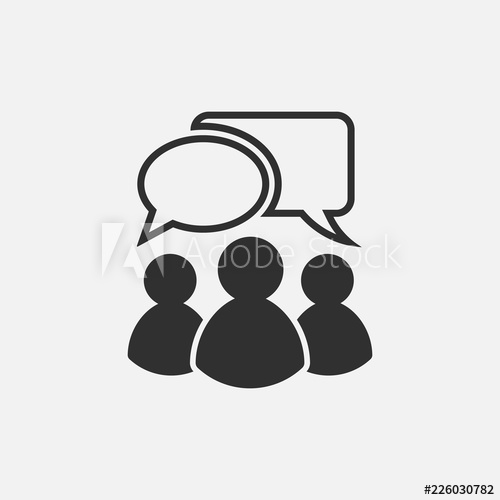 500x500 People Talking Icon Isolated On White Background Vector