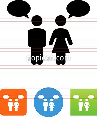 400x482 Two People Talking Icon