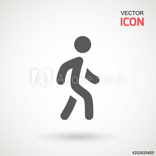 500x500 Man Walk Icon Walking Man Vector Icon People Walk Sign